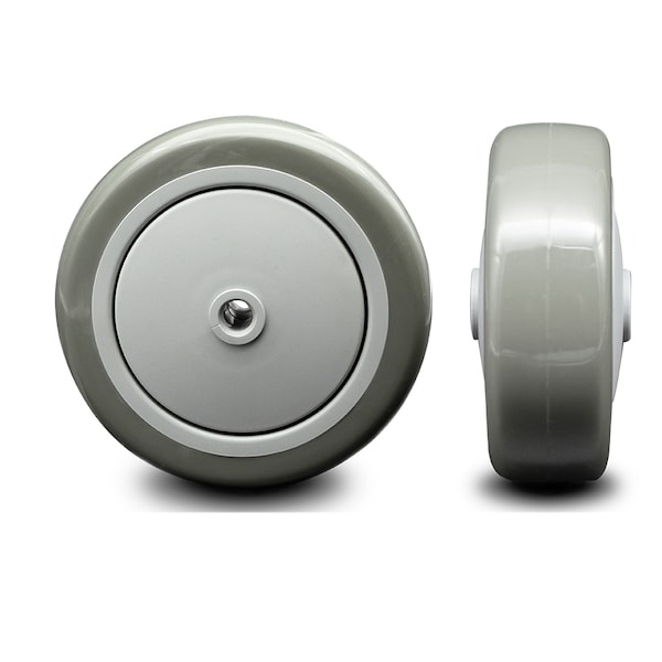 SCC - 5" Gray Poly on Polyolefin Wheel Only - 3/8" Bore - 350 lbs Capacity